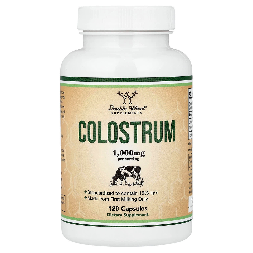Double Wood Supplements, Молозиво, 120 капсул (500 мг на капсулу)