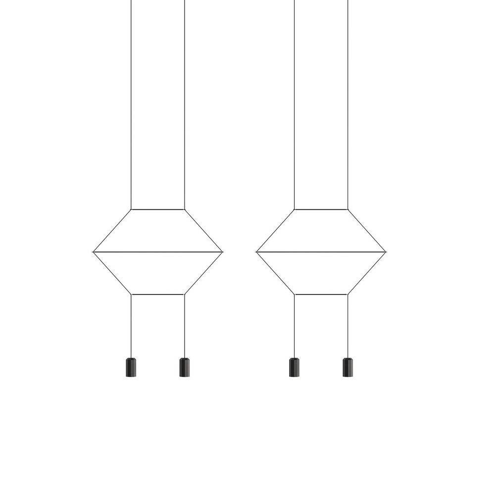 Pendant design lamp  Wireflow 0324 2D by Vibia