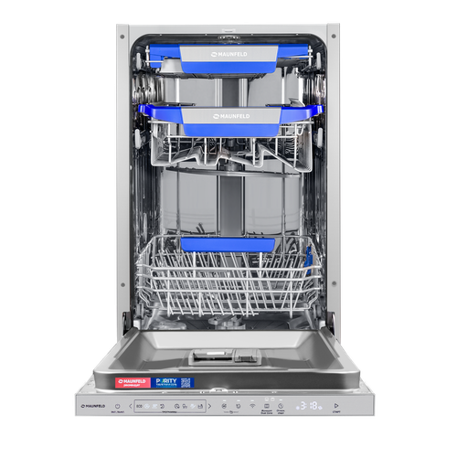 Посудомоечная машина MAUNFELD MLP45330T Smart Beam Inverter Wi-Fi с автооткрыванием и проекцией таймера на пол