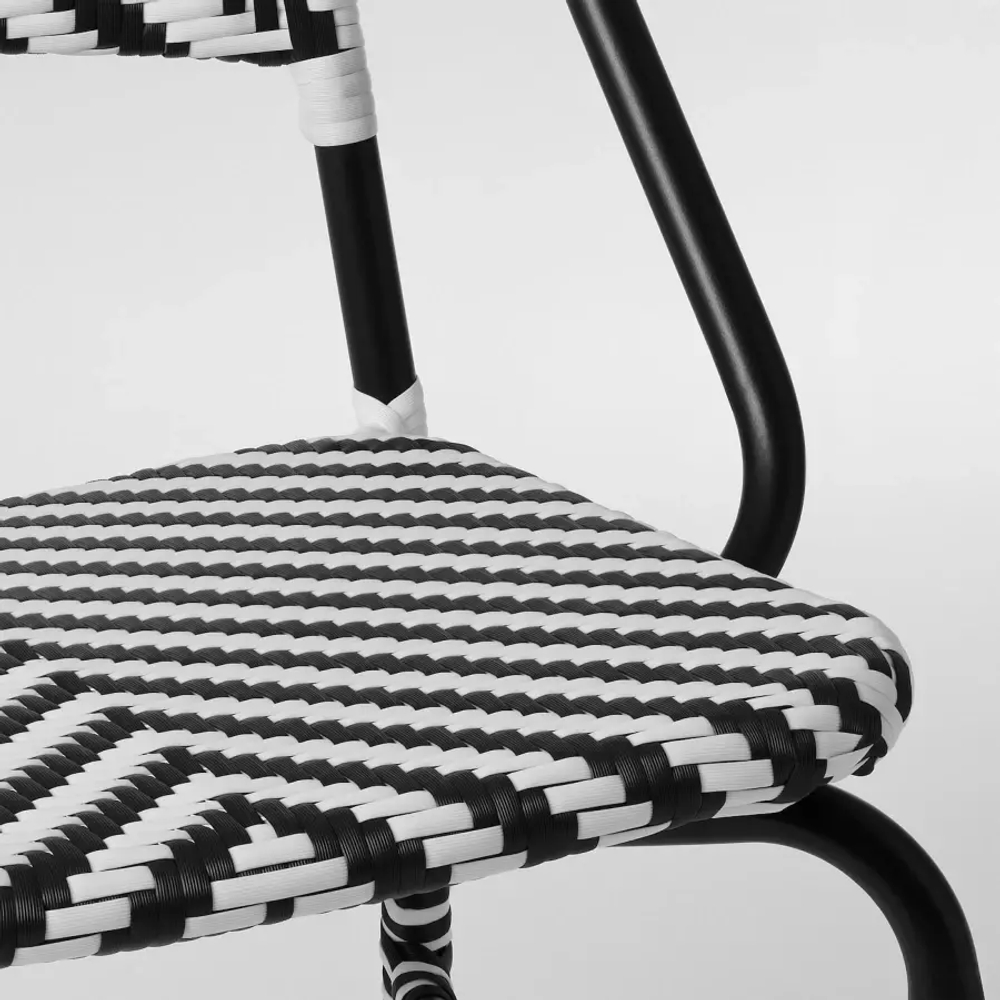Стул для дома и улицы - IKEA VASSHOLMEN, 92x50x68см, черный, ВАССХОЛЬМЕН ИКЕА