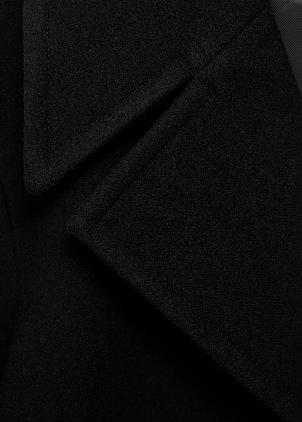 Двубортное пальто из смесовой шерсти