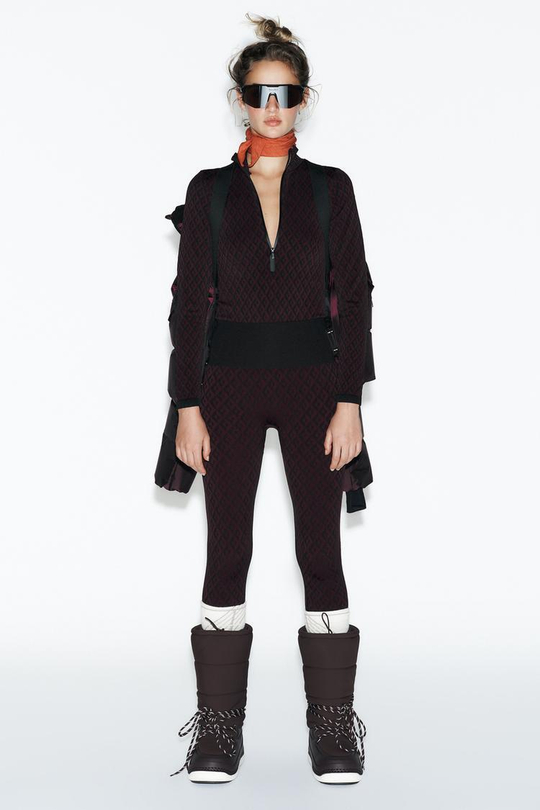 ZARA ЛЕГИНСЫ SKI COLLECTION, БОРДОВЫЙ