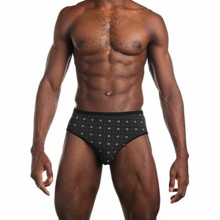 Мужские трусы брифы черные с узором Sergio Dallini SG2932-1