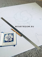 Картина маслом "Белоснежный пион"