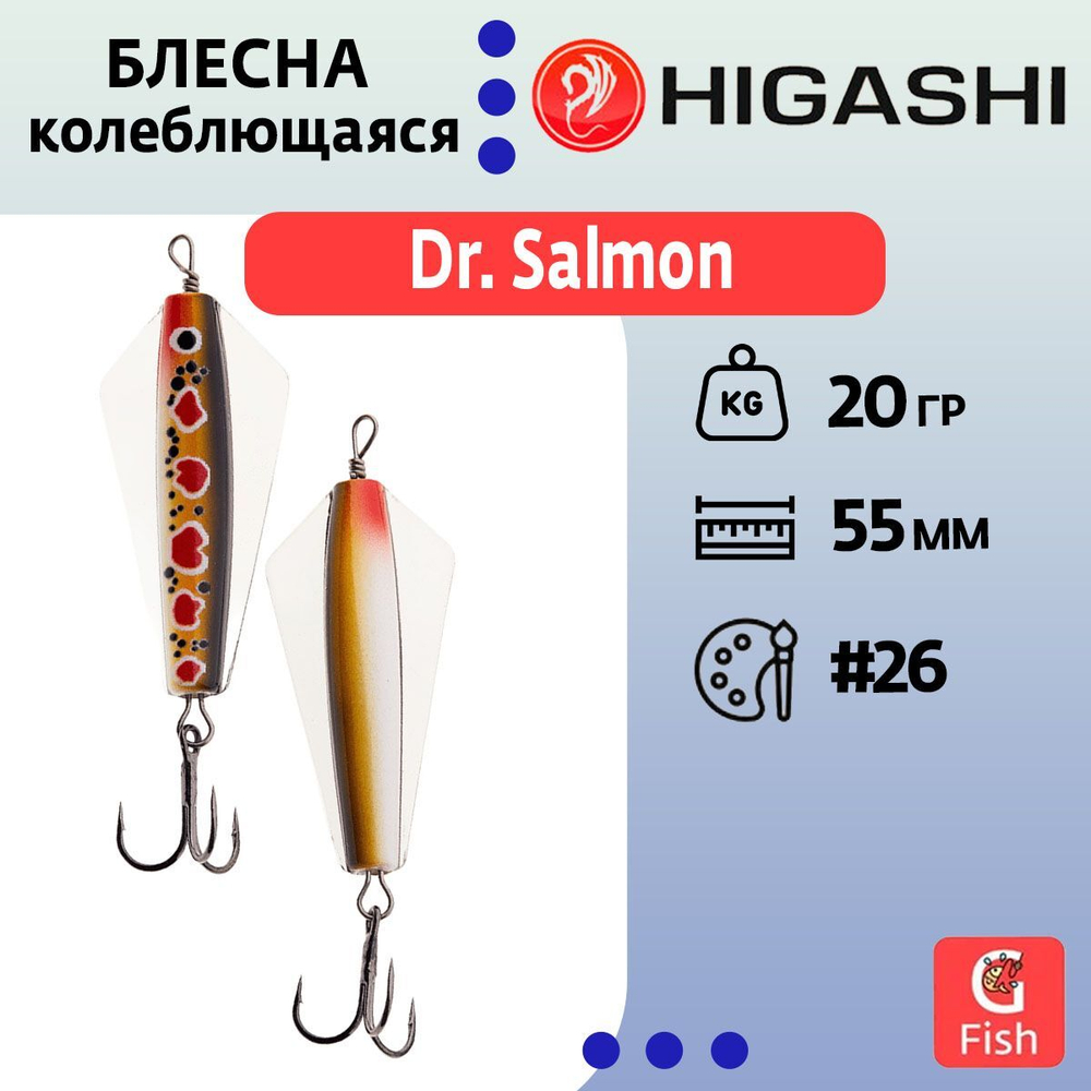 Блесна колеблющаяся Dr. Salmon 26g #21