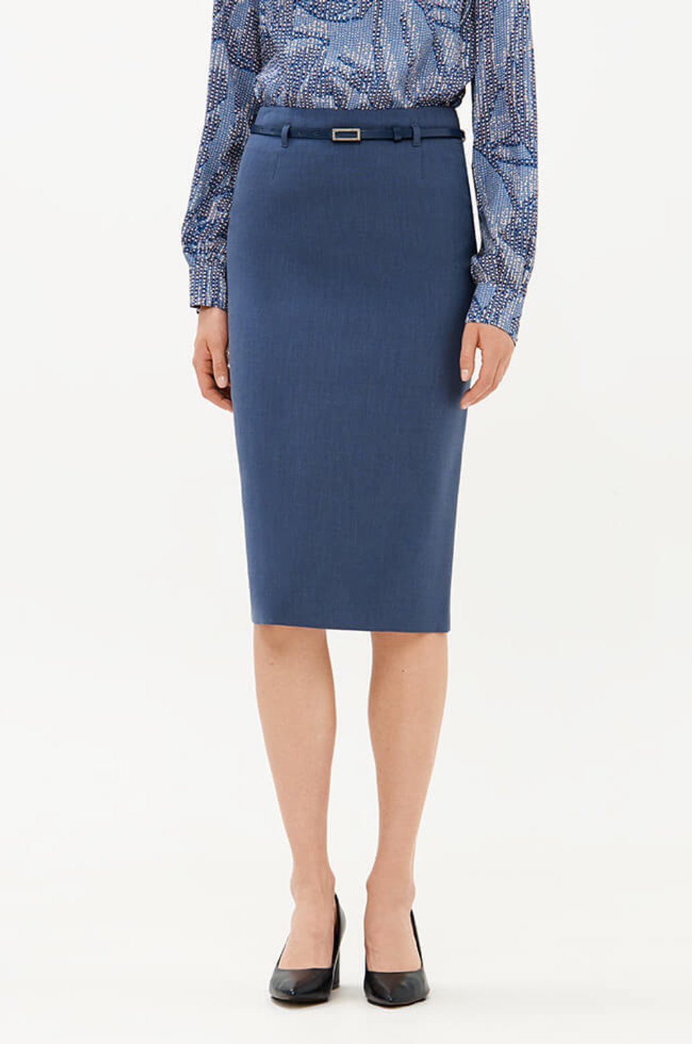 4897 Юбка женская (дымчато-голубой)