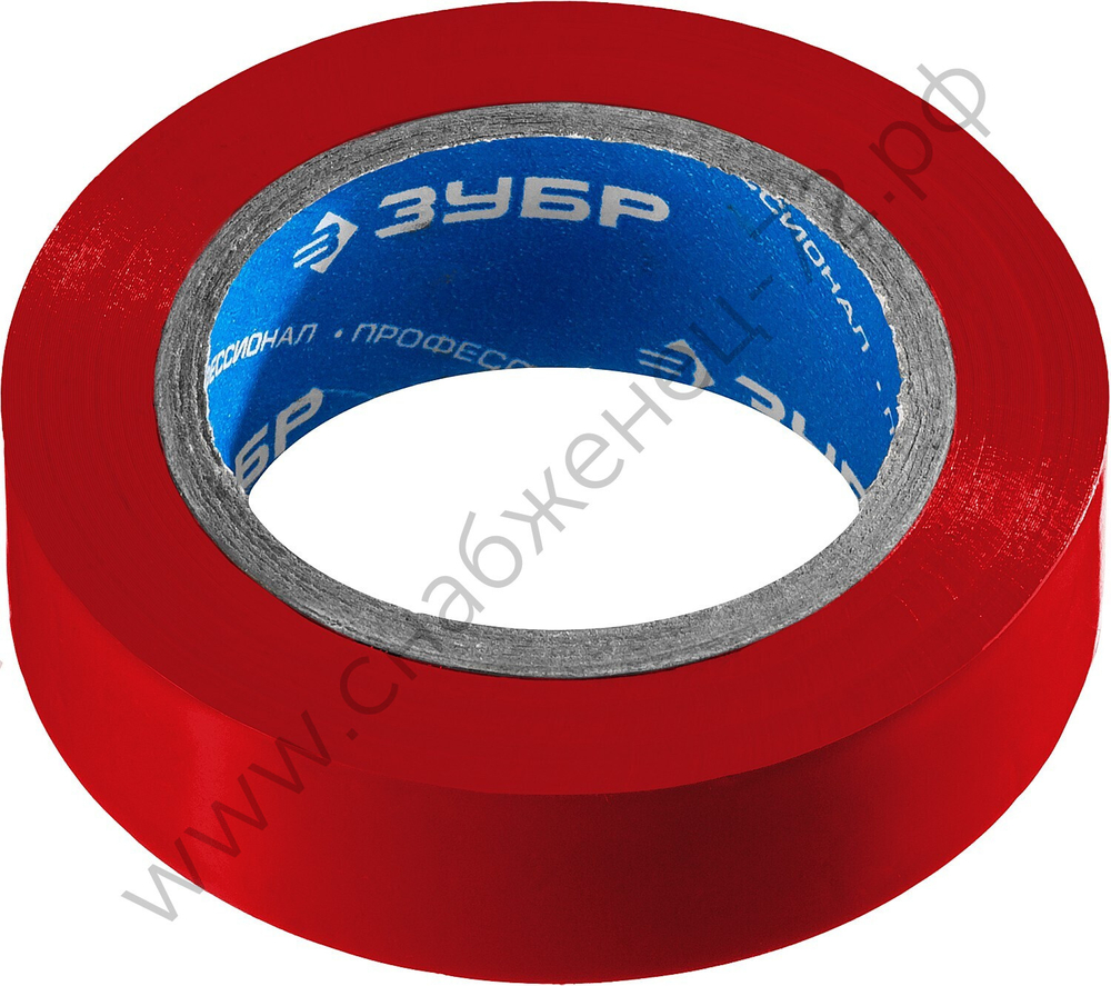 ЗУБР Электрик-10 15 мм х 10 м красная, Изоляционная лента ПВХ, ПРОФЕССИОНАЛ (1233-3)