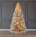 заснеженная светящаяся елка "Русская императрица" с подсветкой