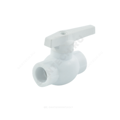 Кран шаровой PP-R белый Дн 20 внутренняя пайка VALFEX 10144020