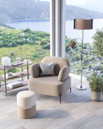 Кресло Кэнди с подлокотниками велюр серо-бежевый