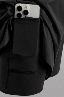 ZARA ШОРТЫ ДЛЯ БЕГА 2 В 1, ЧЕРНЫЙ