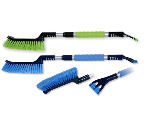 (CityUp)Скребок с щёткой CU-78 для удаления снега и льда ТЕЛЕСКОПИЧЕСКИЙ с мягкой ручкой (74 см)