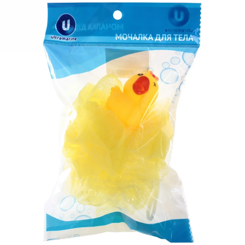 Мочалка-шар для тела полипропиленовая детская «Baby Boom - Утя», цвет розовый, 20гр, d-11см