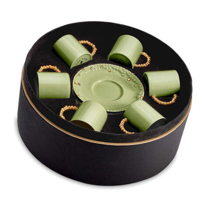 Набор кофейных пар L'Objet Haas Mojave Matcha Gold (6 шт.)