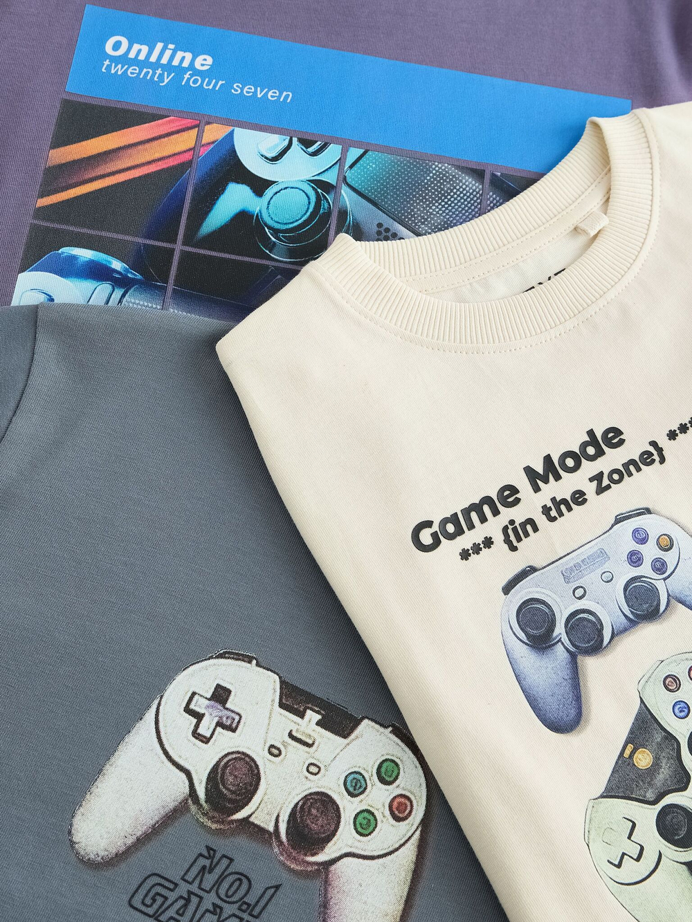 Футболка для мальчика Next E45-240, 3 шт., Молочный, Серый, Сиреневый