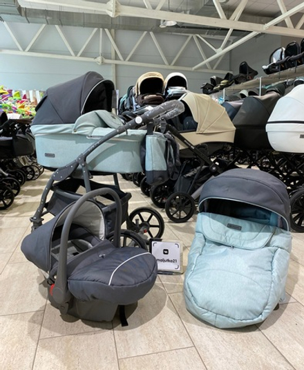 Коляска  BELLA Pastel (3 в 1) 02 ментоловый