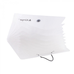 Папка на резинке Alingar, A4, "Lucky", 325х235х20 мм, 500 мкм,13 отделений, наклейки-разделители, прозрачная, матовая, текстура