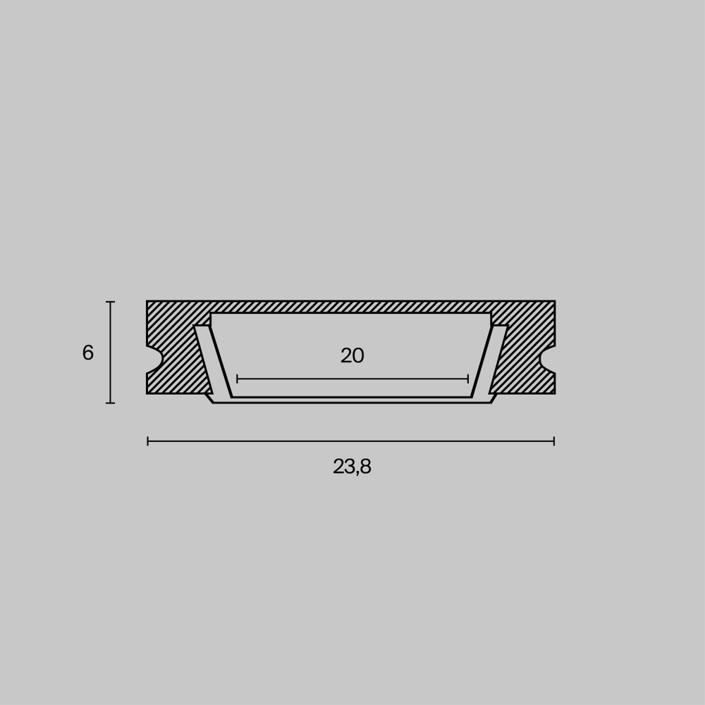 Профиль Led Strip ALM002S-2M