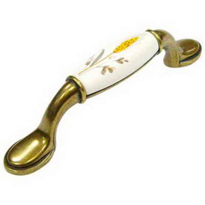 Ручка мебельная скобка ОФК-741-96 С 501 (ст.бронза+белый 131) /40