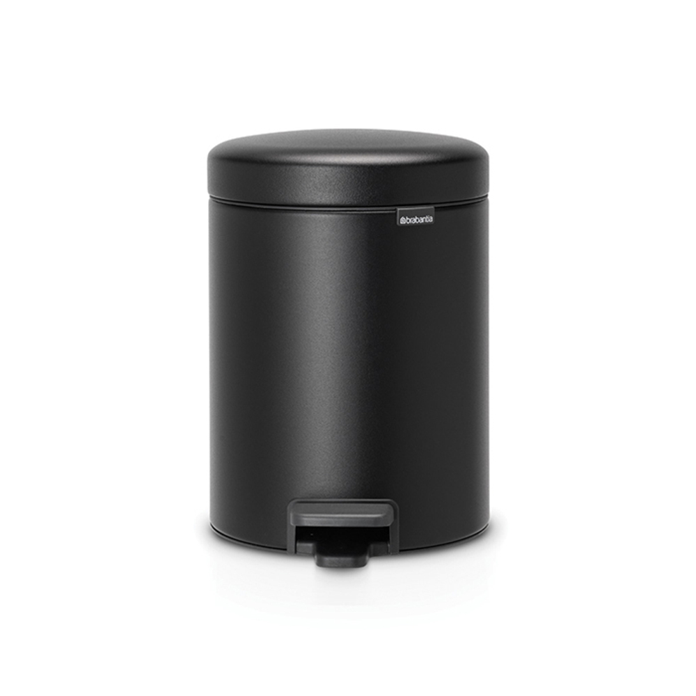 Мусорный бак с педалью newIcon 5л Brabantia Черный, с эффектом минерального напыления