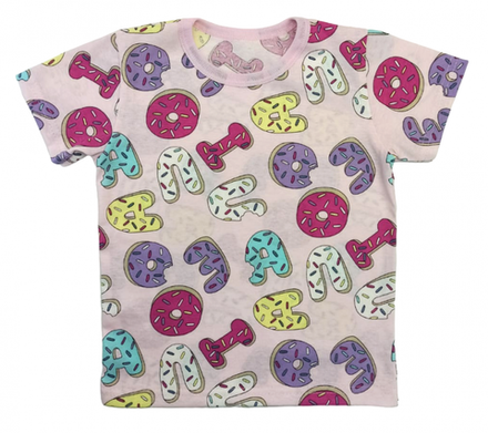 Футболка для девочки 411/146 буквы в глазури