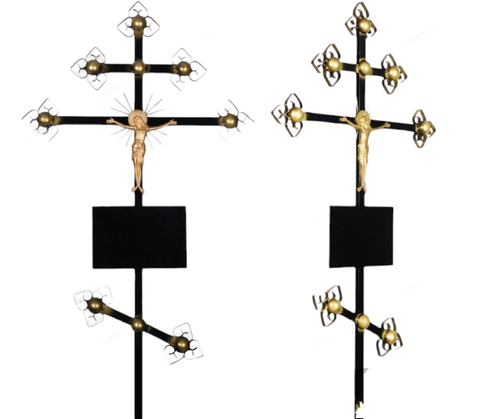 Крест металлический золотой