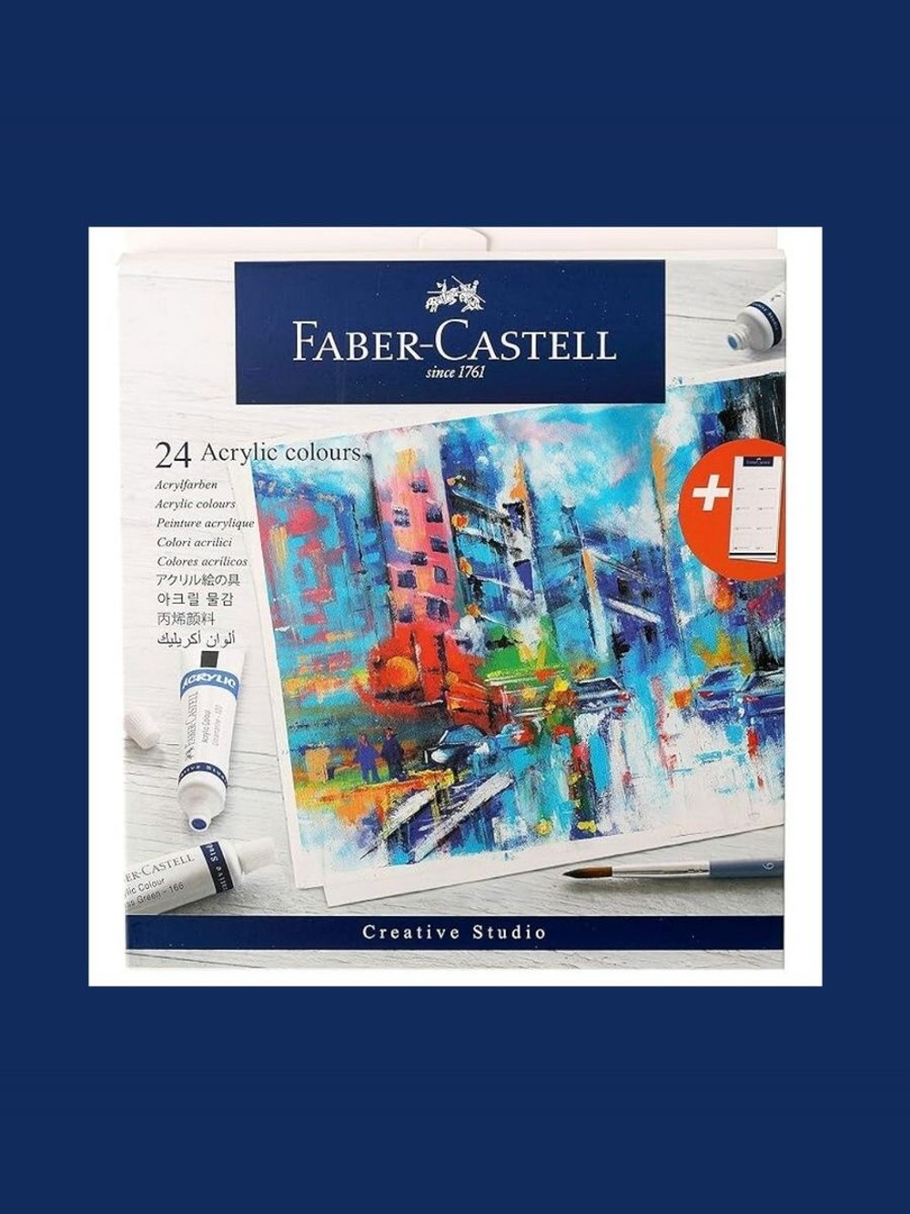 "Faber-Castell" Акриловые Краски, Набор из 24 штук по 9 мл