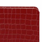 Ежедневник полудатированный А5 (148х218 мм) BRAUBERG "Alligator", под кожу, 192 л., красный, 124987