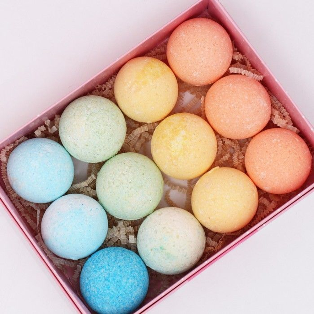 Набор из 12 бомбочек для ванны «Вдохновляй красотой!» с цветочным ароматом