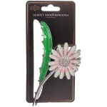 Заколка-краб для волос «PORTOFINO», ромашка, цвет золото и хром, 11*5см