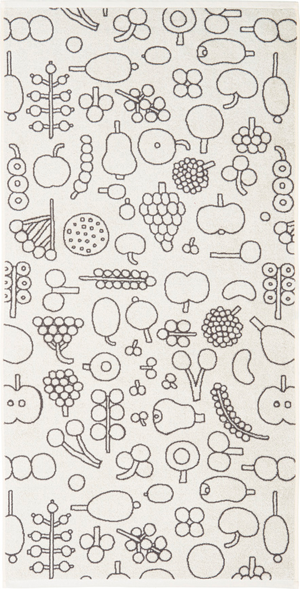 Полотенце банное Iittala Oiva Toikka Frutta, хлопок, 70 140 см, серое