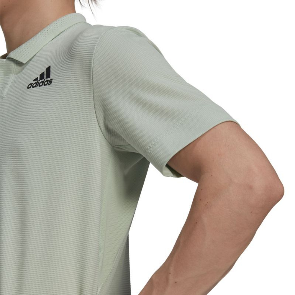 Мужское теннисное поло Adidas US Series Polo - зеленый