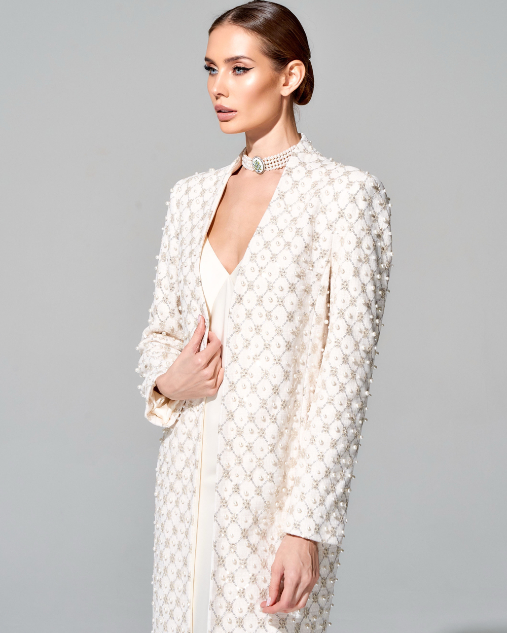 Платье-комбинация длины макси