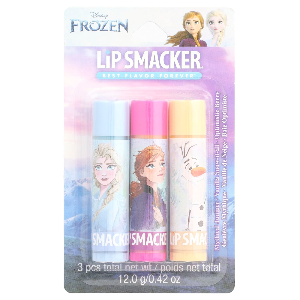 Lip Smacker, Disney Frozen II, бальзам для губ, трио в упаковке, 4 г (0,14 унции) каждый