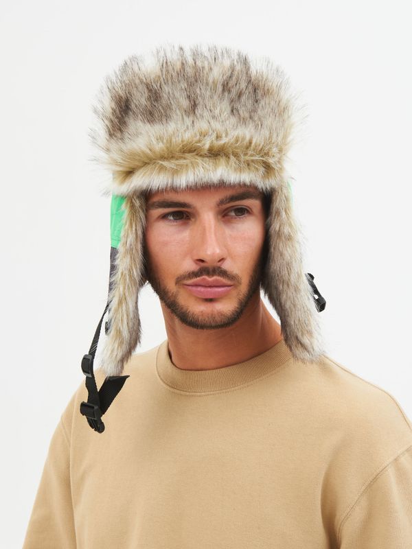 Шапка ушанка зимняя Yakutia цвет Тёмно-серый ткань Galaxy Breathable иск. мех Волк