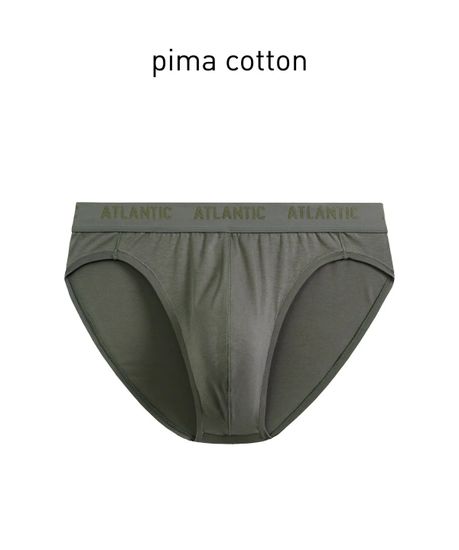 Мужские трусы слипы спорт Atlantic MP-1583, Pima cotton, хаки