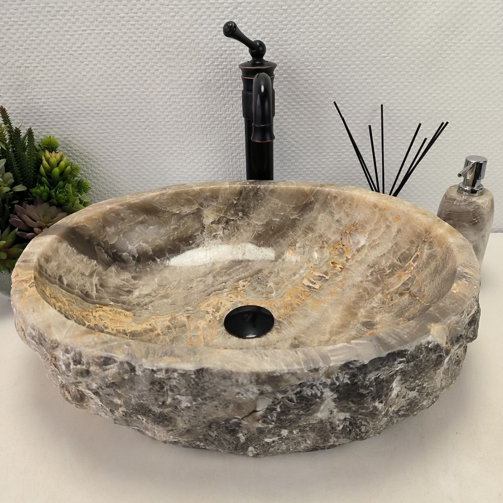 Раковина из оникса Erozy Grey EO-62291 53*41*15 0093