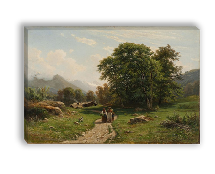 "Швейцарский пейзаж", Шишкин Иван Иванович, картина (репродукция)