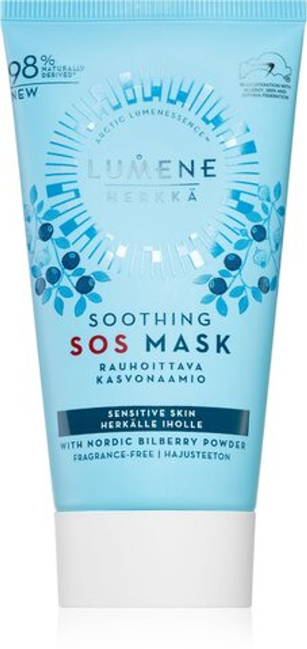Lumene HERKKÄ Soothing - SOS увлажняющая маска для чувствительной и сухой кожи. /   75  ml  / GTIN 6412600843750