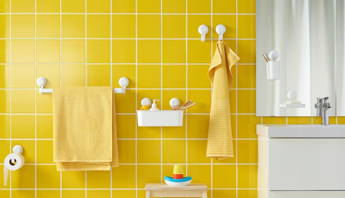 ТИСКЕН TISKEN Держатель для зубных щеток с присоской, белый