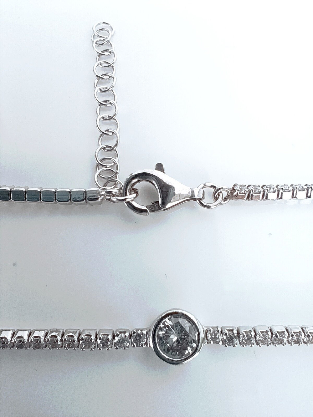 Браслет Эстерелла, серебро 925*, родирование, циркон/Ф