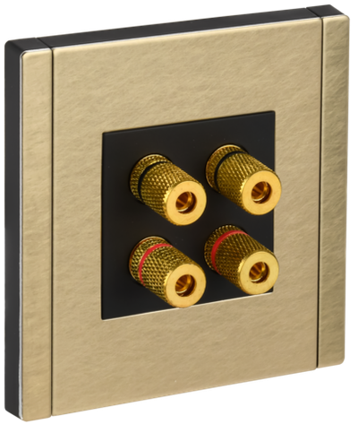 FORTE&PIANO Аудиорозетка 4-местная FP639M металл шампань IEK