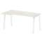 Metal System Стол криволинейный левый на А-образном м/к БА.СА-1 (L) Дуб Наварра/Металл Белый 1600*90