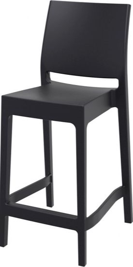 Стул пластиковый полубарный Maya Bar 65 черный