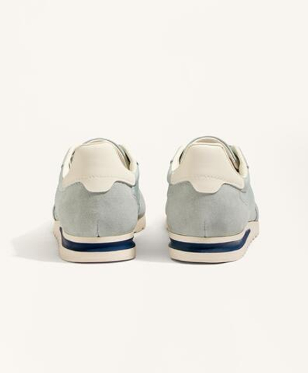 Oysho Нейлоновые кроссовки с вставками из натуральной кожи, цвет морской волны