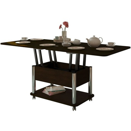 Стол-трансформер ГЗМИ Дебют 3, Венге темный/Ножки хром