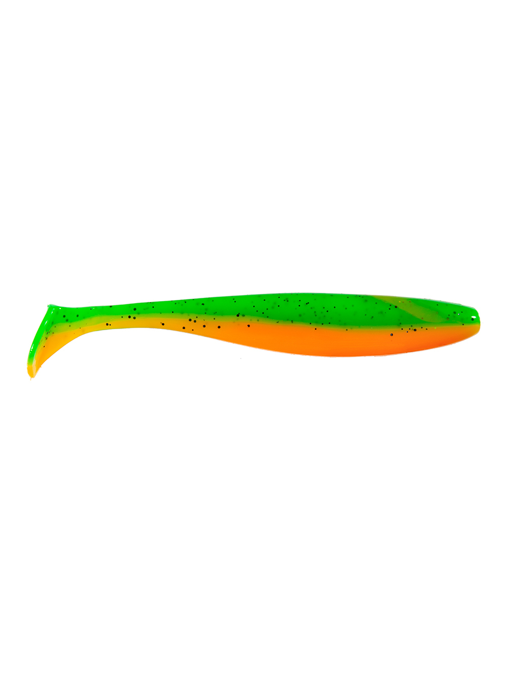 Приманка ZUB-IZI 140мм(5,5")-5шт, (цвет 022) зеленый верх -оранжевый низ