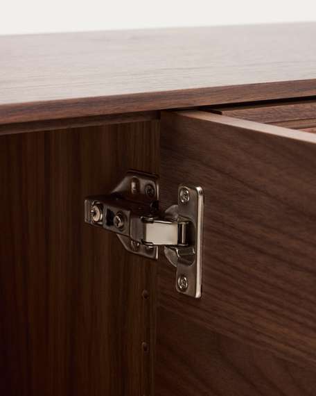 Тумба под ТВ Norlen с 4 дверцами из шпона ореха 200 x 46 см