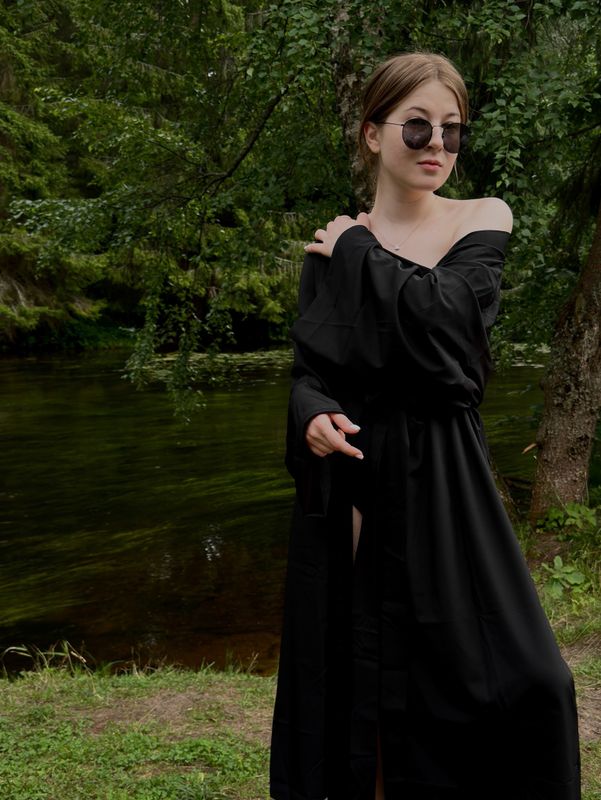 ХАЛАТ BLACK LUX НА ЗАПАХ