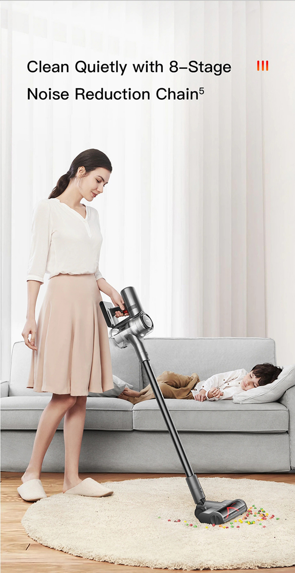 Беспроводной пылесос, вертикальный Dreame Cordless Vacuum Cleaner V12 серый(EU)